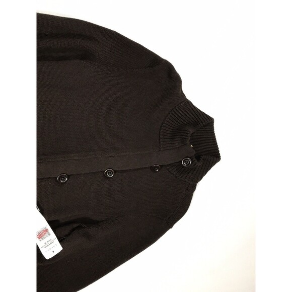 NWT Lauren Ralph Lauren Large Brown Waffle Knit Cowl Neck Button Sweater - Picture 3 of 9